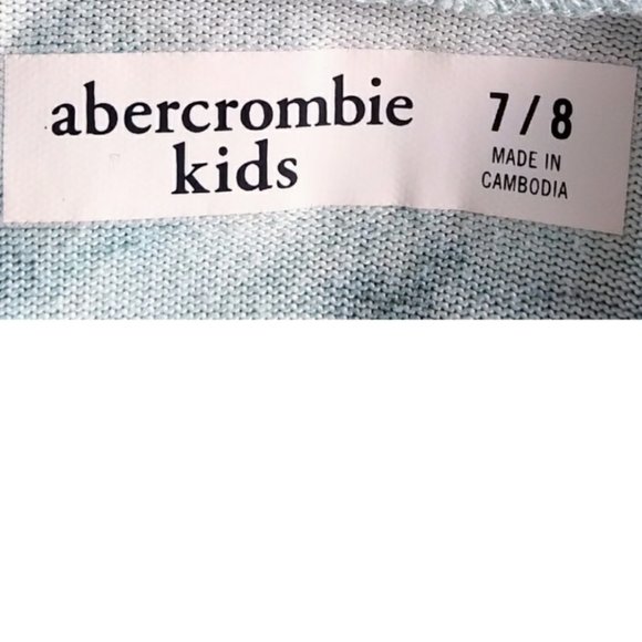Abercrombie Kids Long-Sleeve Tie-Dye Cozy Hoodie - Turquoise Dye Effect - 7/8 - Picture 4 of 4